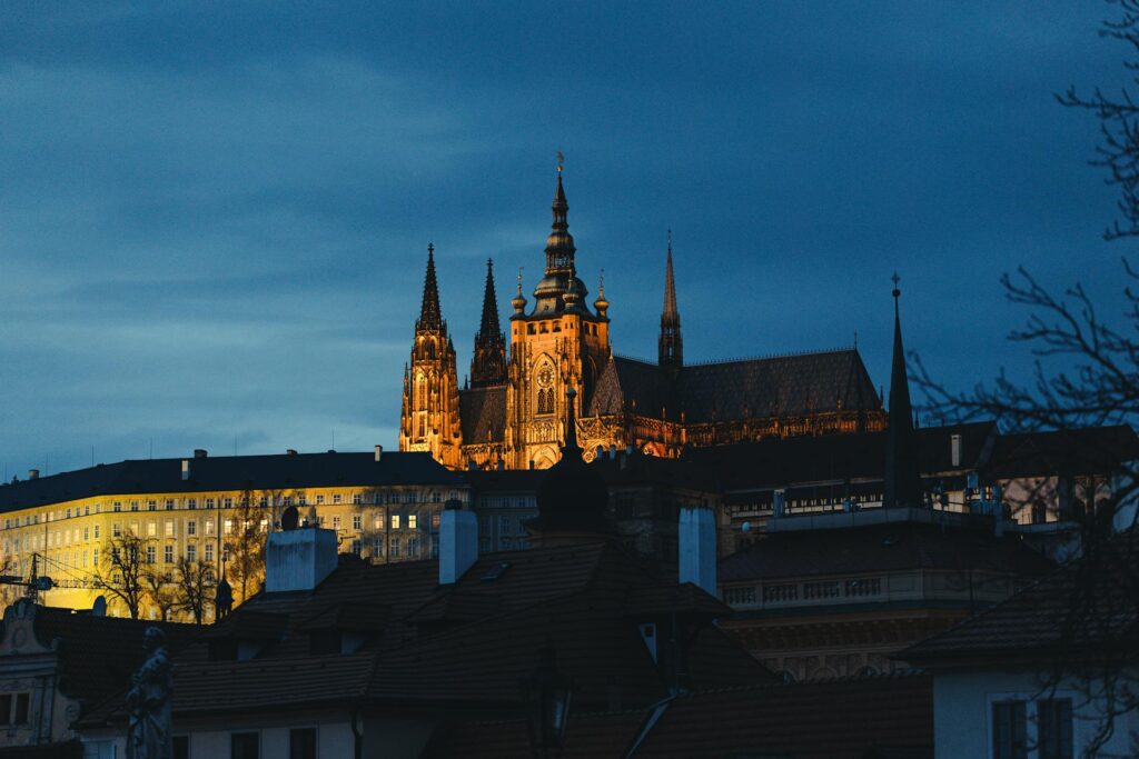 Prague Castle skyline view